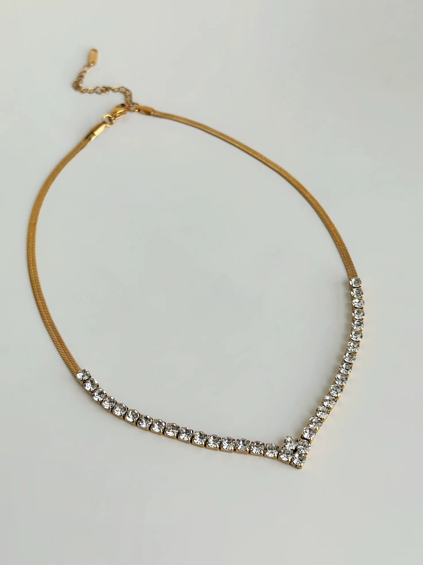 V shape evening necklace