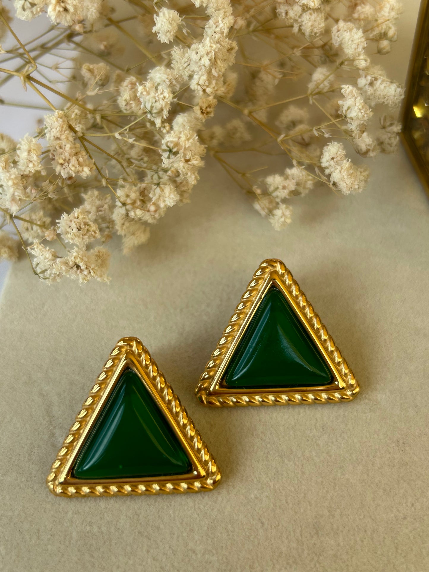 Vintage green earrings
