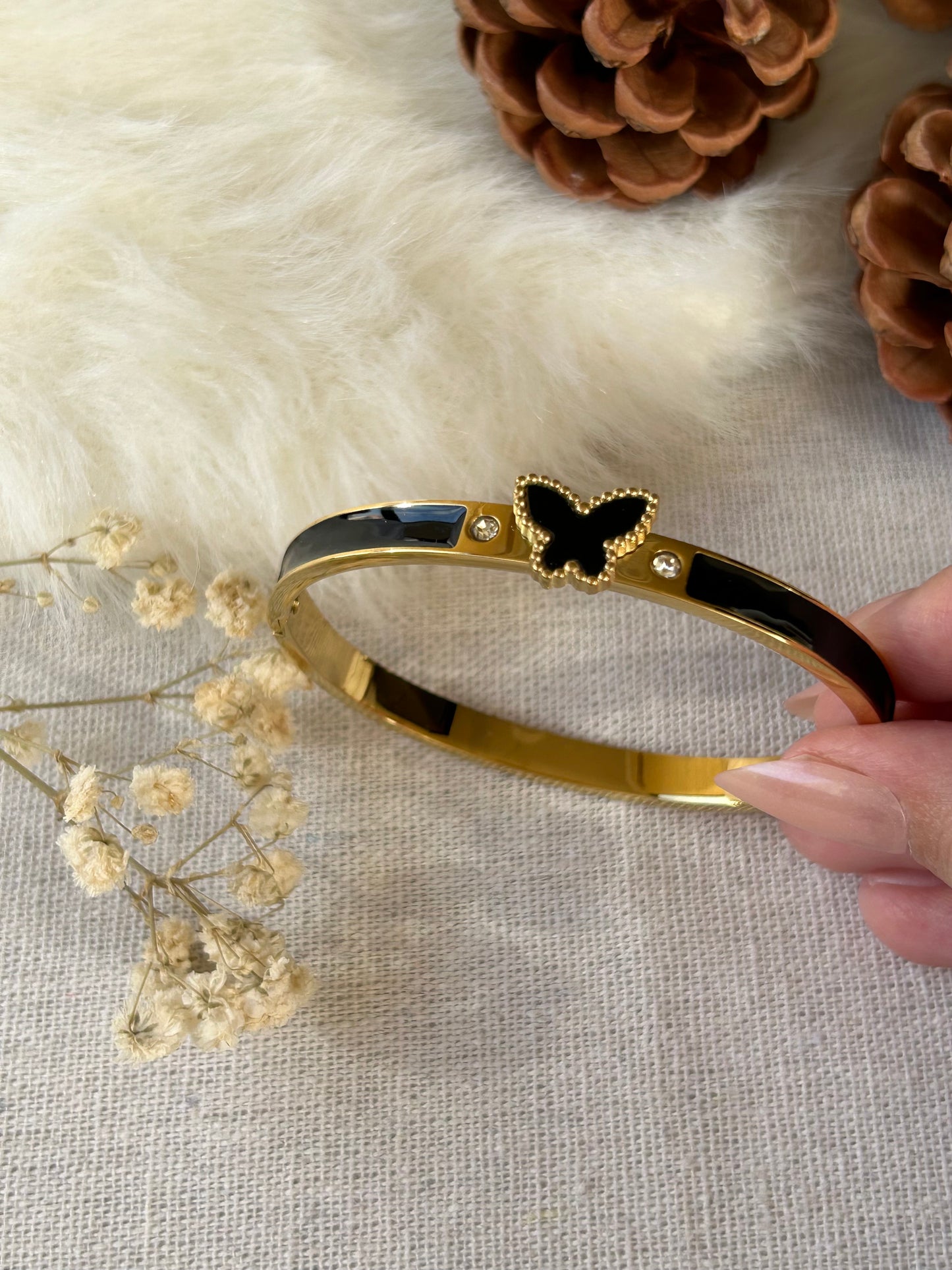 Black Butterfly Bangle