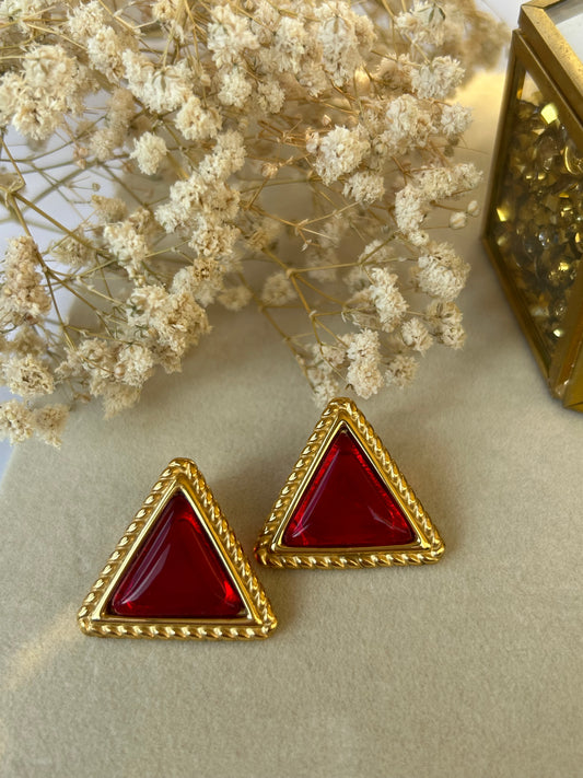 Vintage red earrings