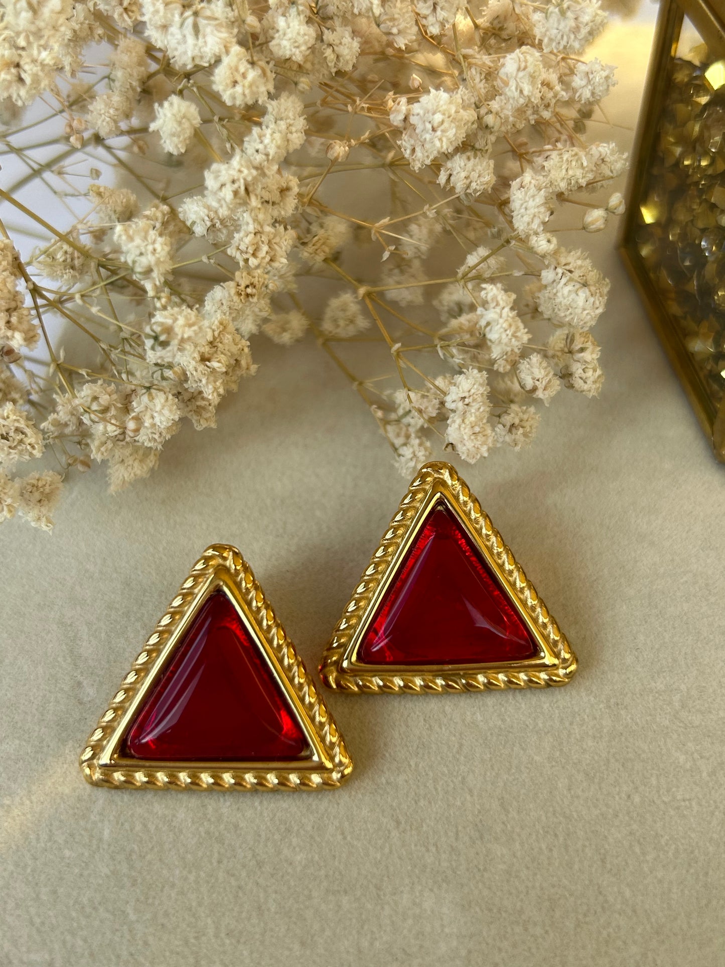Vintage red earrings
