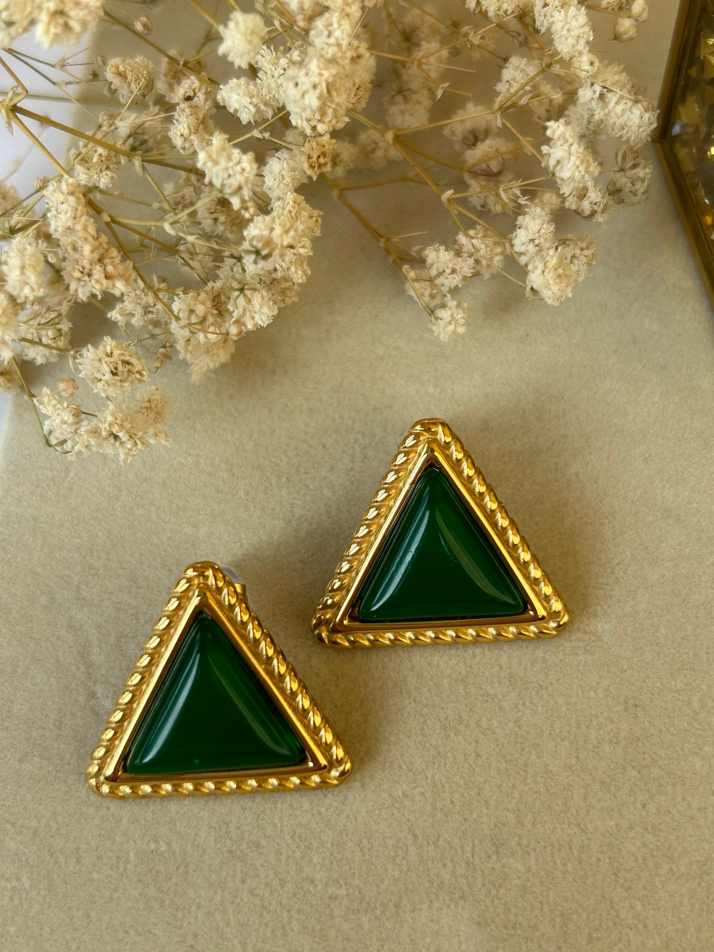 Vintage green earrings
