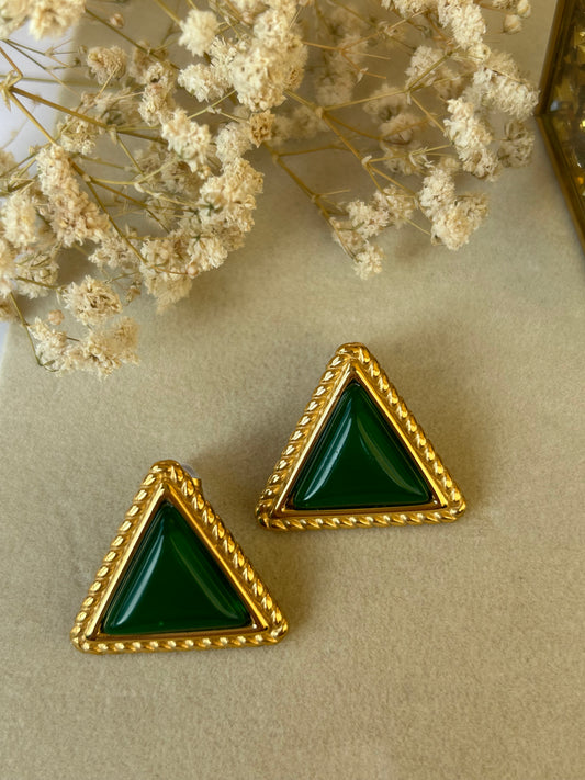 Vintage green earrings