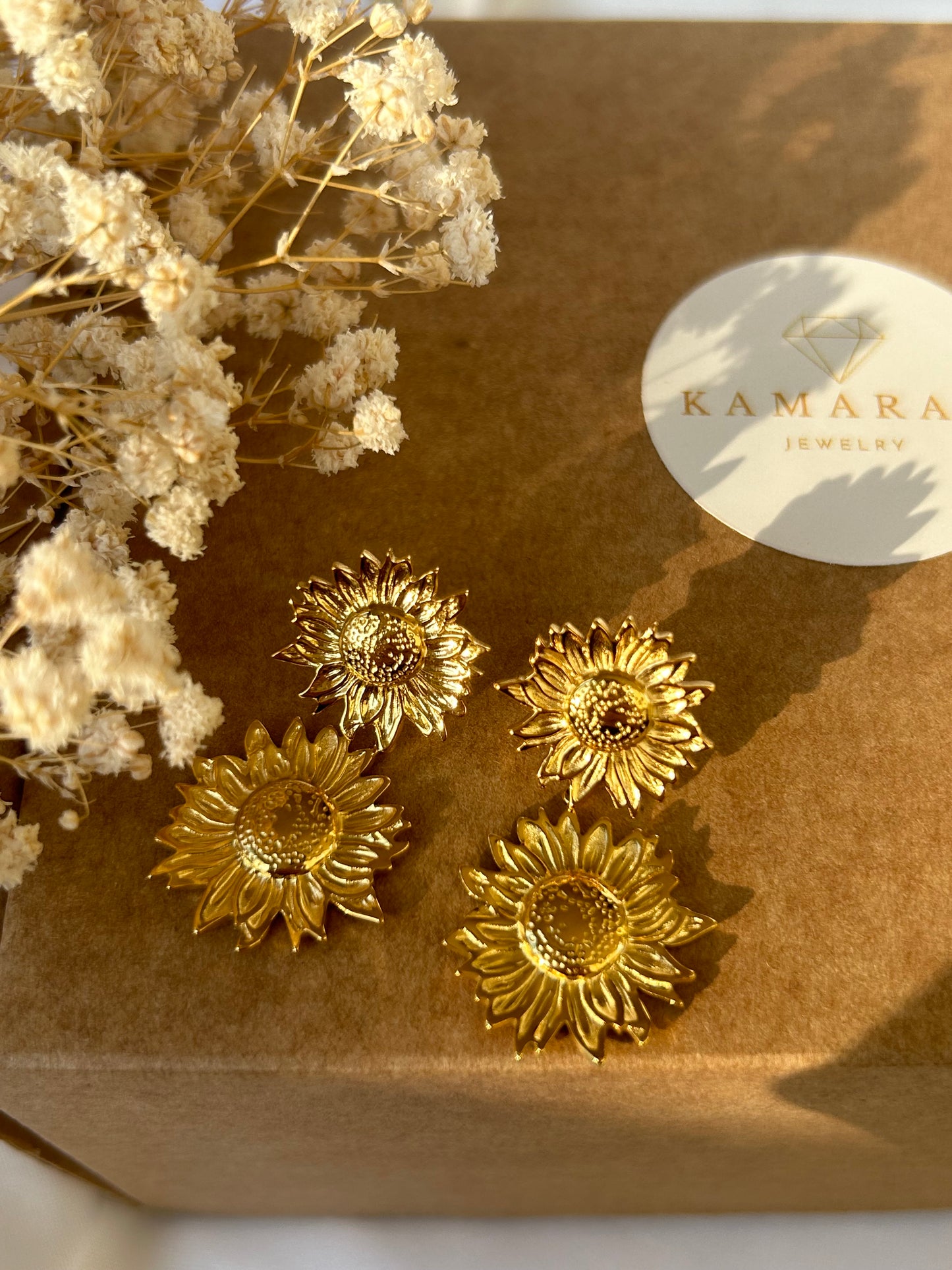 Vintage Sunflower Earrings