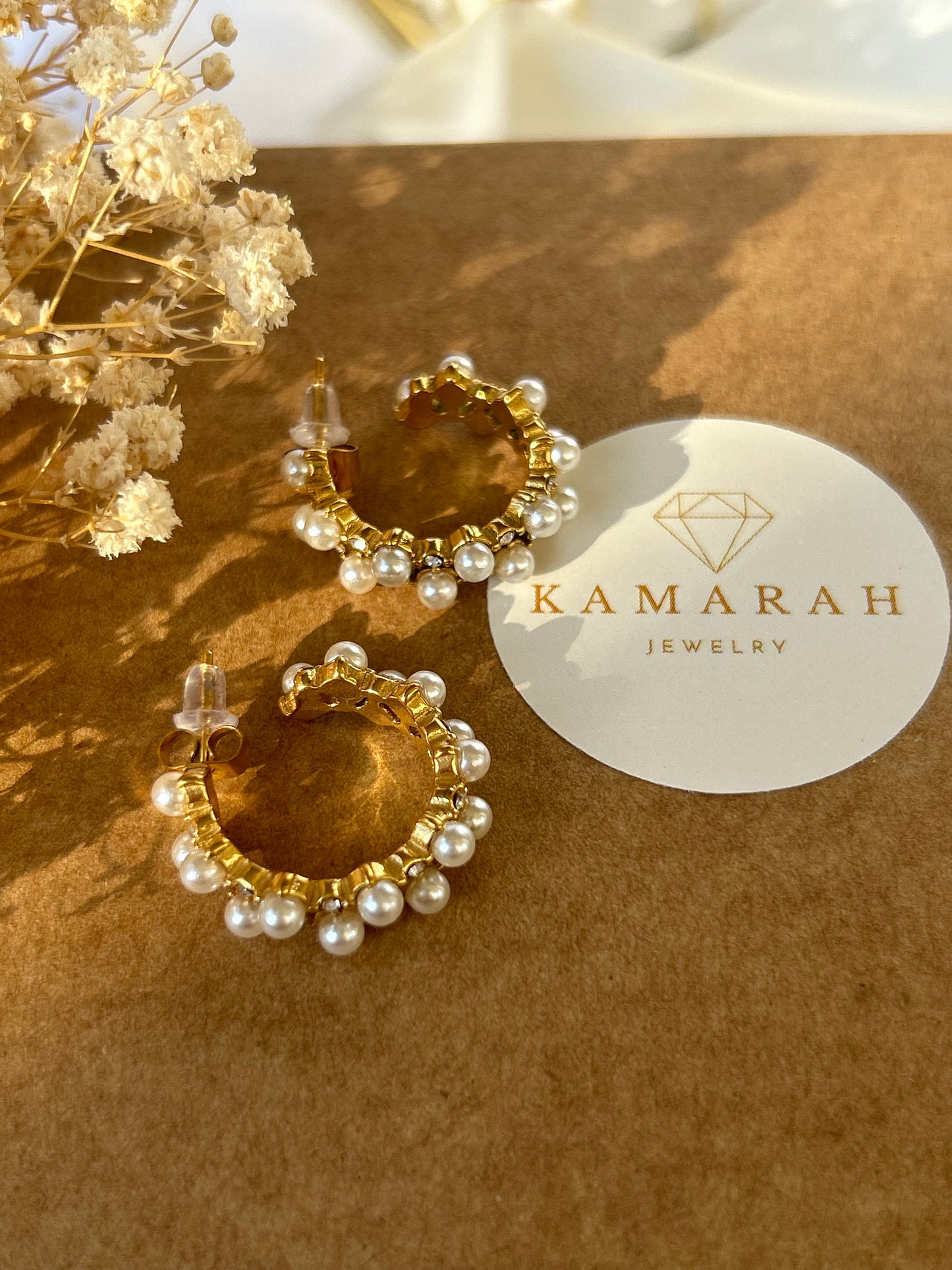 White Pearl Earrings