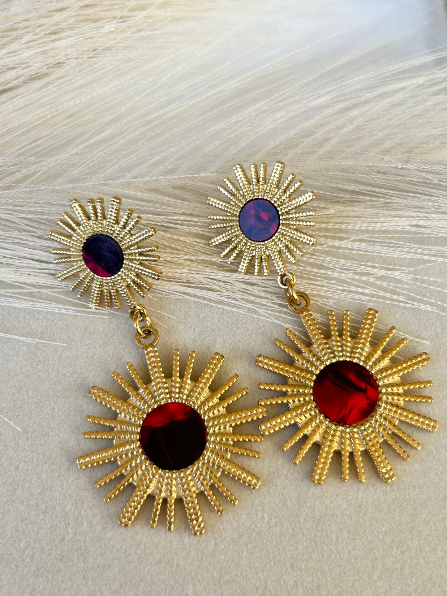 Sunburst earrings
